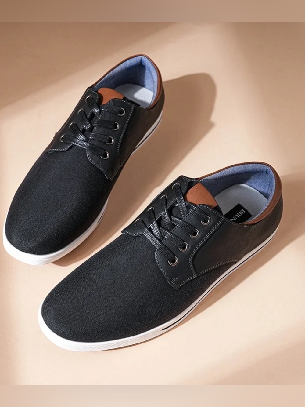 Bruno Marc Men's Rivera-01 Casual Oxford Sneakers Black Size 10